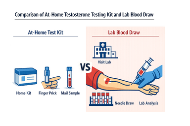 Comparison of at-home testosterone testing kit and lab blood draw