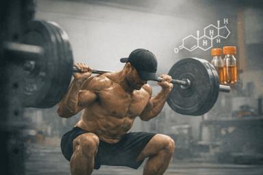 Fitness enthusiast lifting weights in a gym