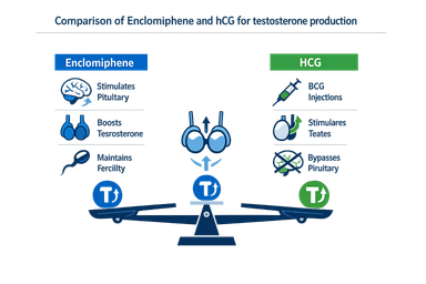 Comparison of Enclomiphene and hCG for testosterone production