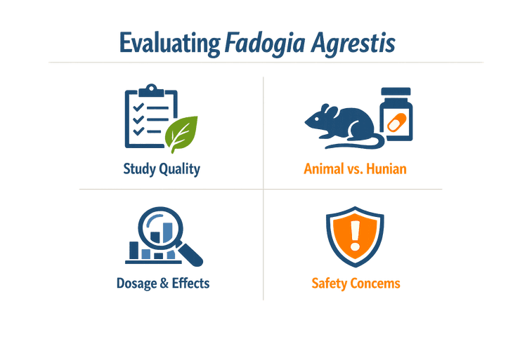 Infographic on evaluating Fadogia Agrestis