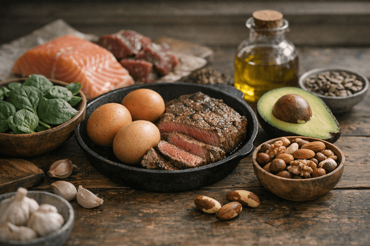 Assorted foods that may help increase testosterone levels