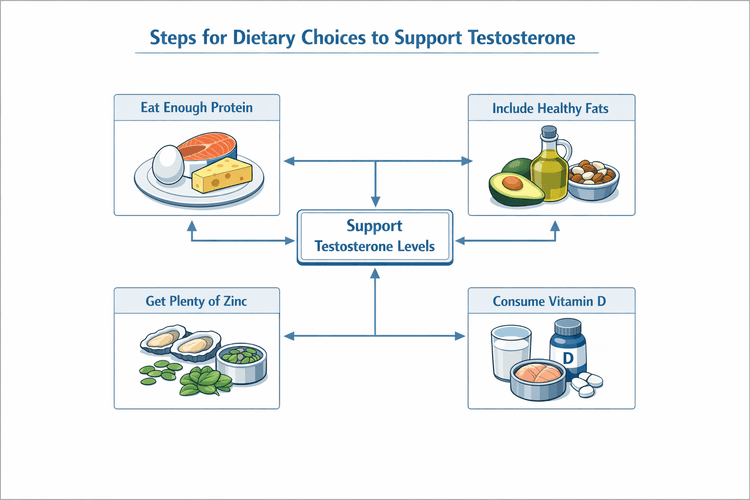 Steps for dietary choices to support testosterone