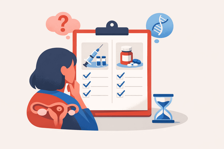 Checklist for choosing between hCG and Clomid for men considering fertility preservation