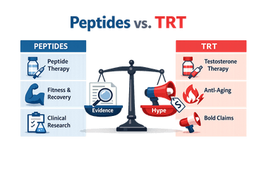 Comparison of peptides and TRT