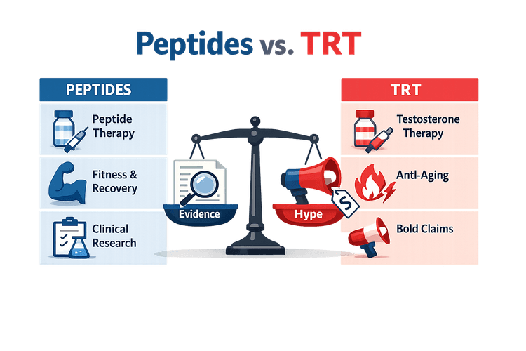 Comparison of peptides and TRT