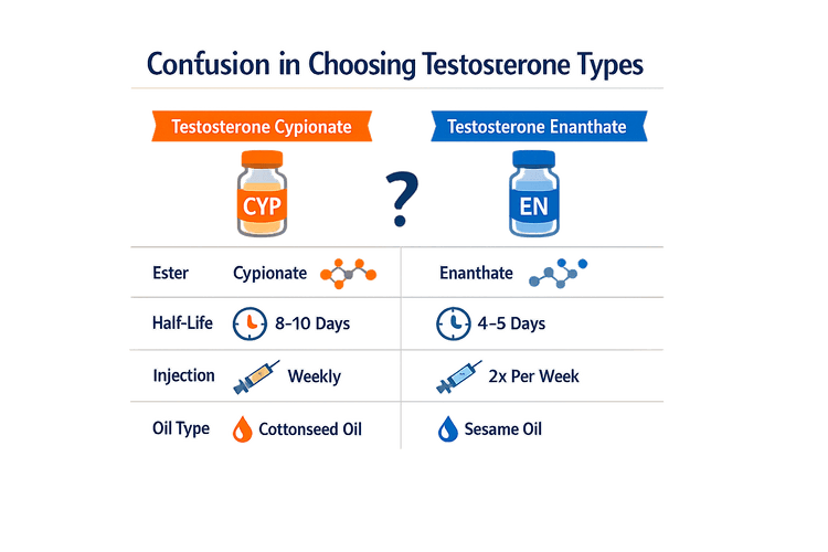 Confusion in Choosing Testosterone Types