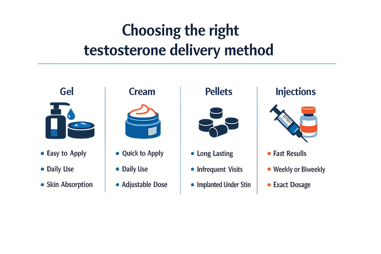Choosing the right testosterone delivery method