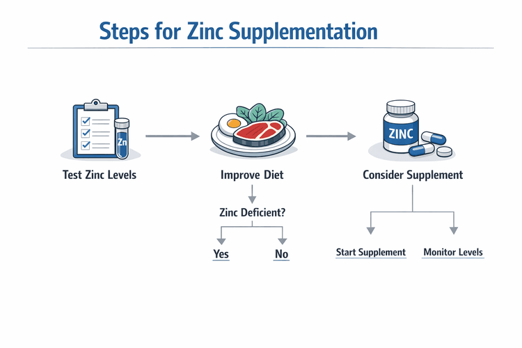 Steps for zinc supplementation