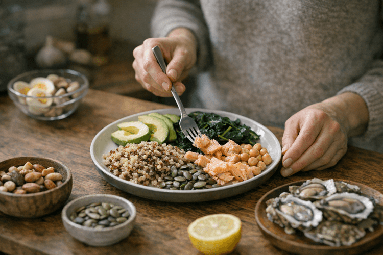Preparing a zinc-rich meal